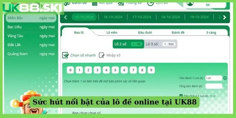 Sức hút của lô đề online uy tín tại UK88